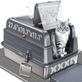 Catlike XXXL Stainless Steel Cat Litter Box - 3-Layer Urine Leak-Proof, Enclosed Design w/Charcoal Filter for Maine Coon & Multi-Cat Homes, Includes Metal Scoop & Extra Large Mat (2026 Upgrade)